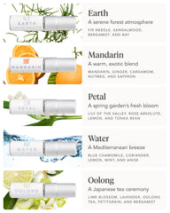 Ten fragrance vials labeled for easy scent exploration.