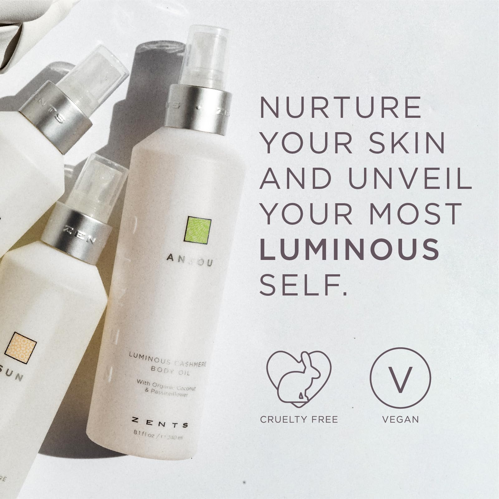 Eco-friendly packaging reflects Zents’ clean, conscious approach.