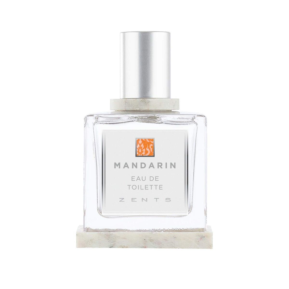 Zents Mandarin bottle showcases unisex citrus-spice elegance.