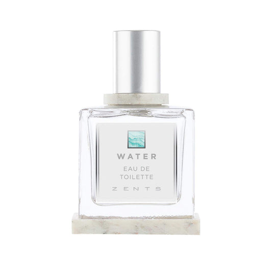 Zents Water bottle close-up showing refined scent and craftsmanship.