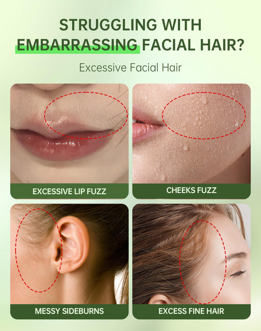 Applying Zeponyx chin removal cream for precise facial depilation