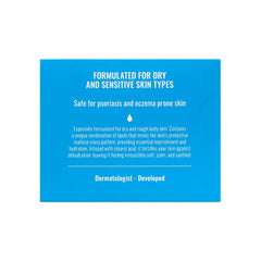 Forearm application shows calming formula on dry areas with light massage