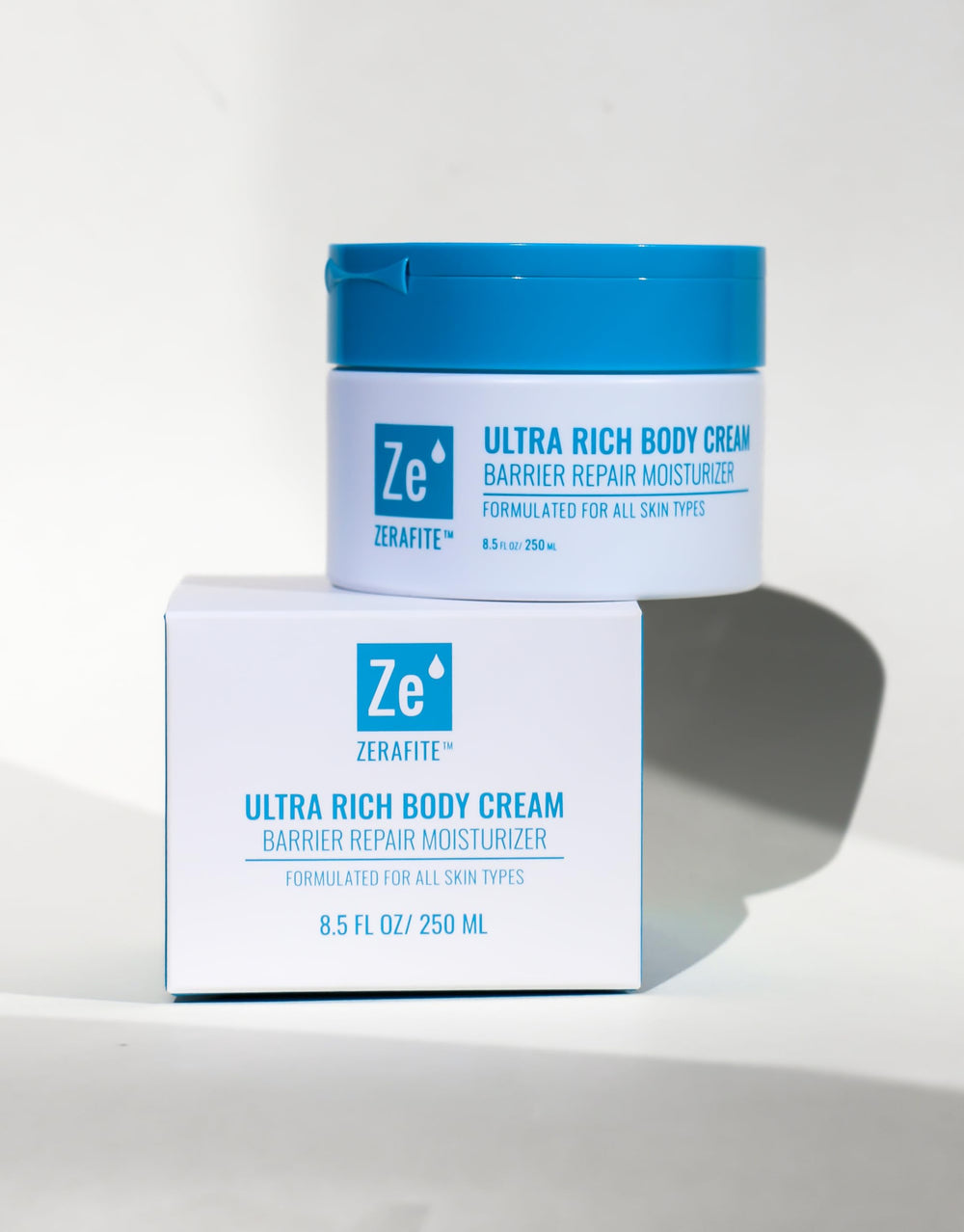Lifestyle scene with ZERAFITE barrier cream for everyday hydration