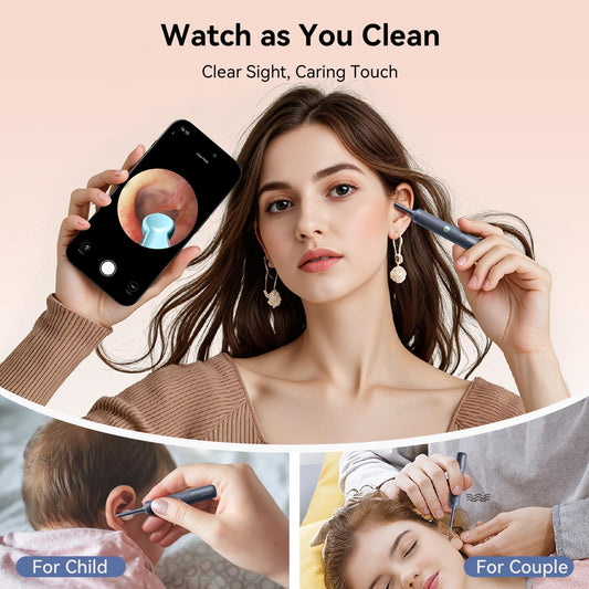 ZERONDER ear-wax removal tool camera with six LEDs illuminates the ear canal