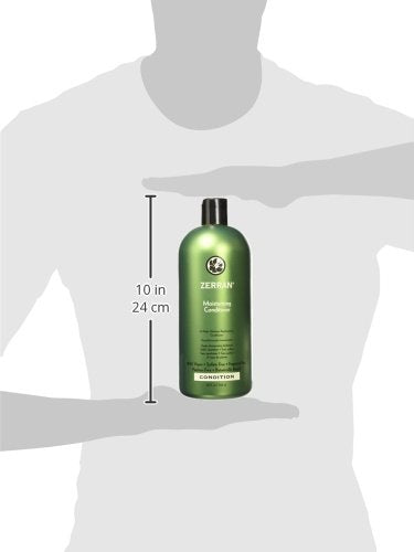 Zerran Moisturizing Conditioner label highlights vegan, fragrance-free formula for sensitive scalps.