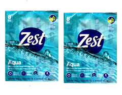 Zest Aqua Pure cleansing bar rinse and clean finish after use