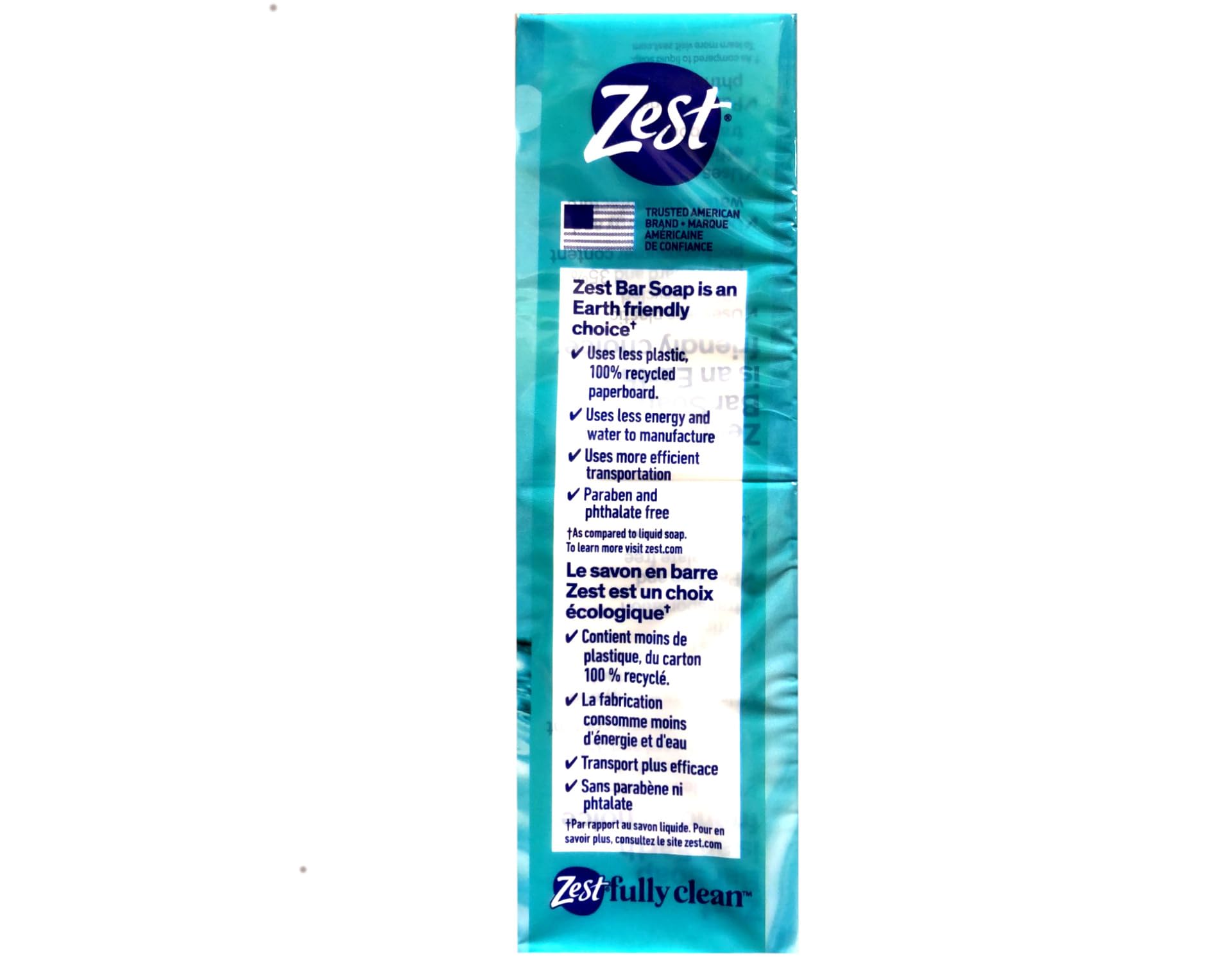 Zest Aqua Pure cleansing bar scent swirl evokes refreshing shower experience