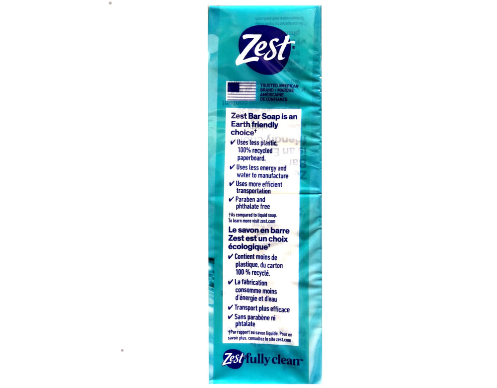 Zest Aqua Pure cleansing bar scent swirl evokes refreshing shower experience
