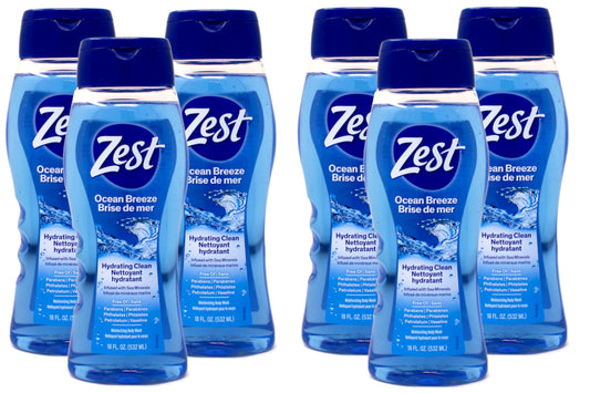 Zest Body Wash bottle with sea minerals for a refreshing cleanse
