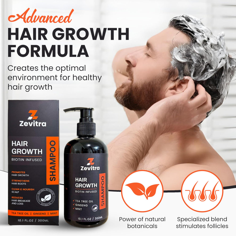 Zevitra scalp care concept with product and serene impression.