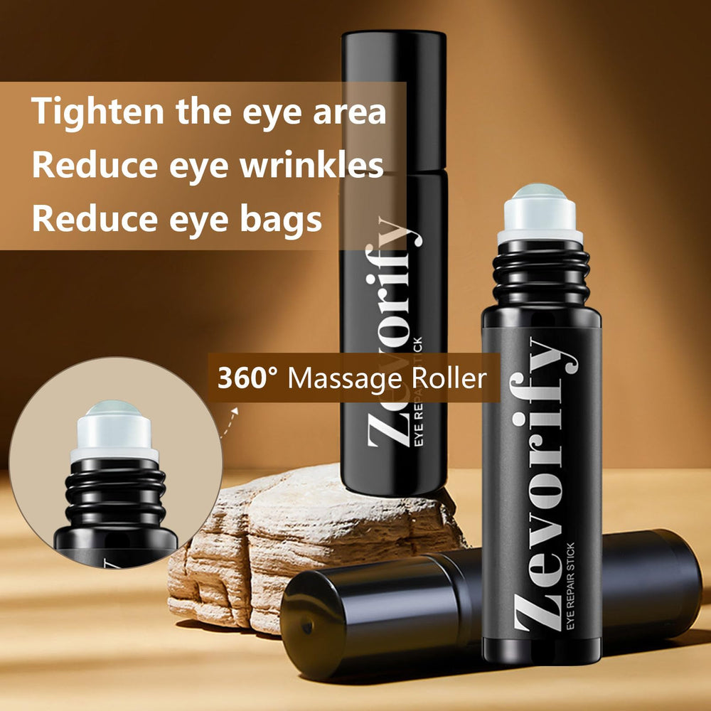 Zevorify cooling roller targets eyebags, delivering fast-absorbing hydration without greasiness.
