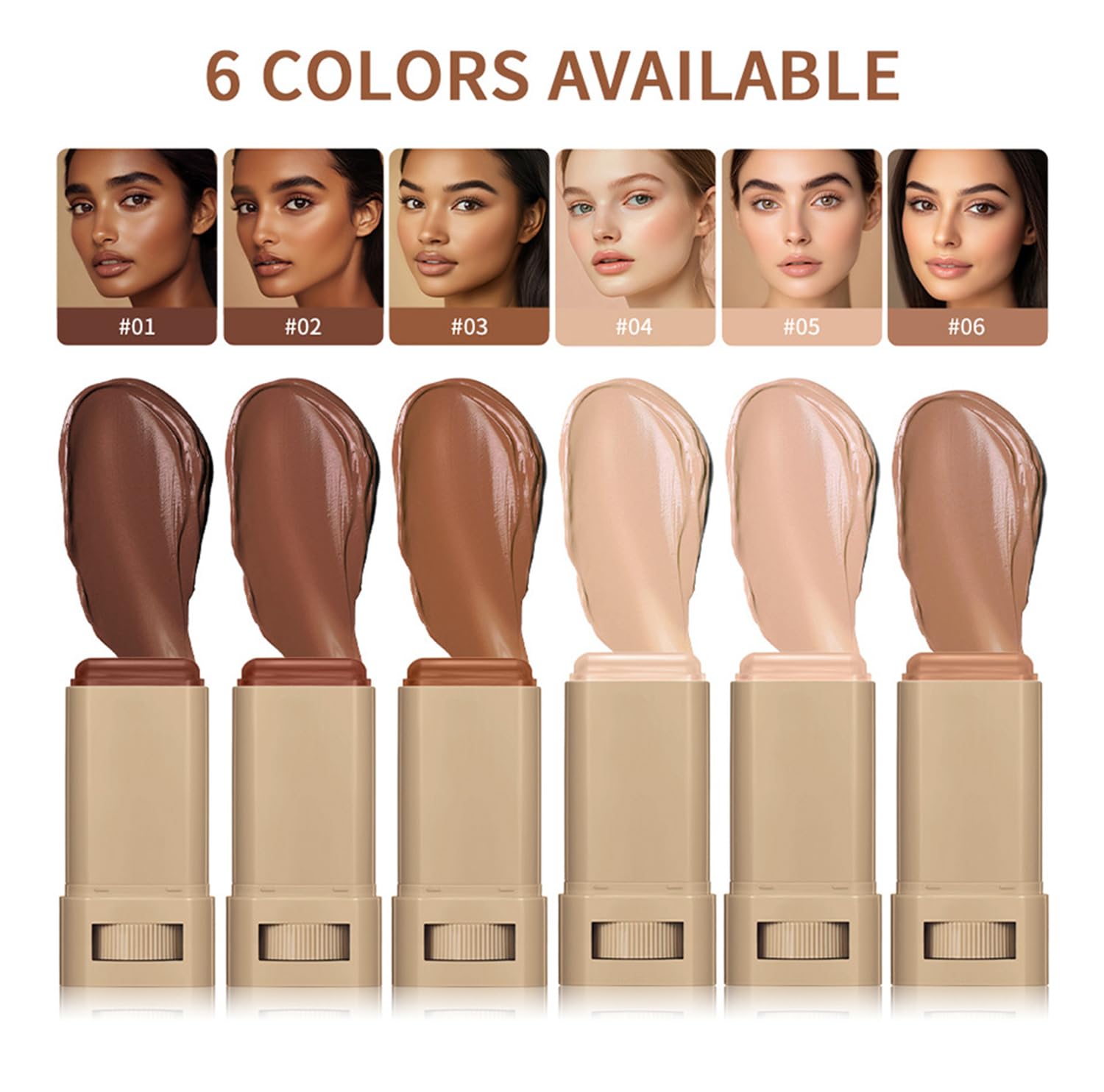 ZEXILILA foundation-stick contouring to define facial features.