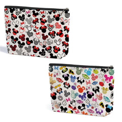 ZHAMEN cute mouse print makeup bag organizes daily cosmetics on the go.