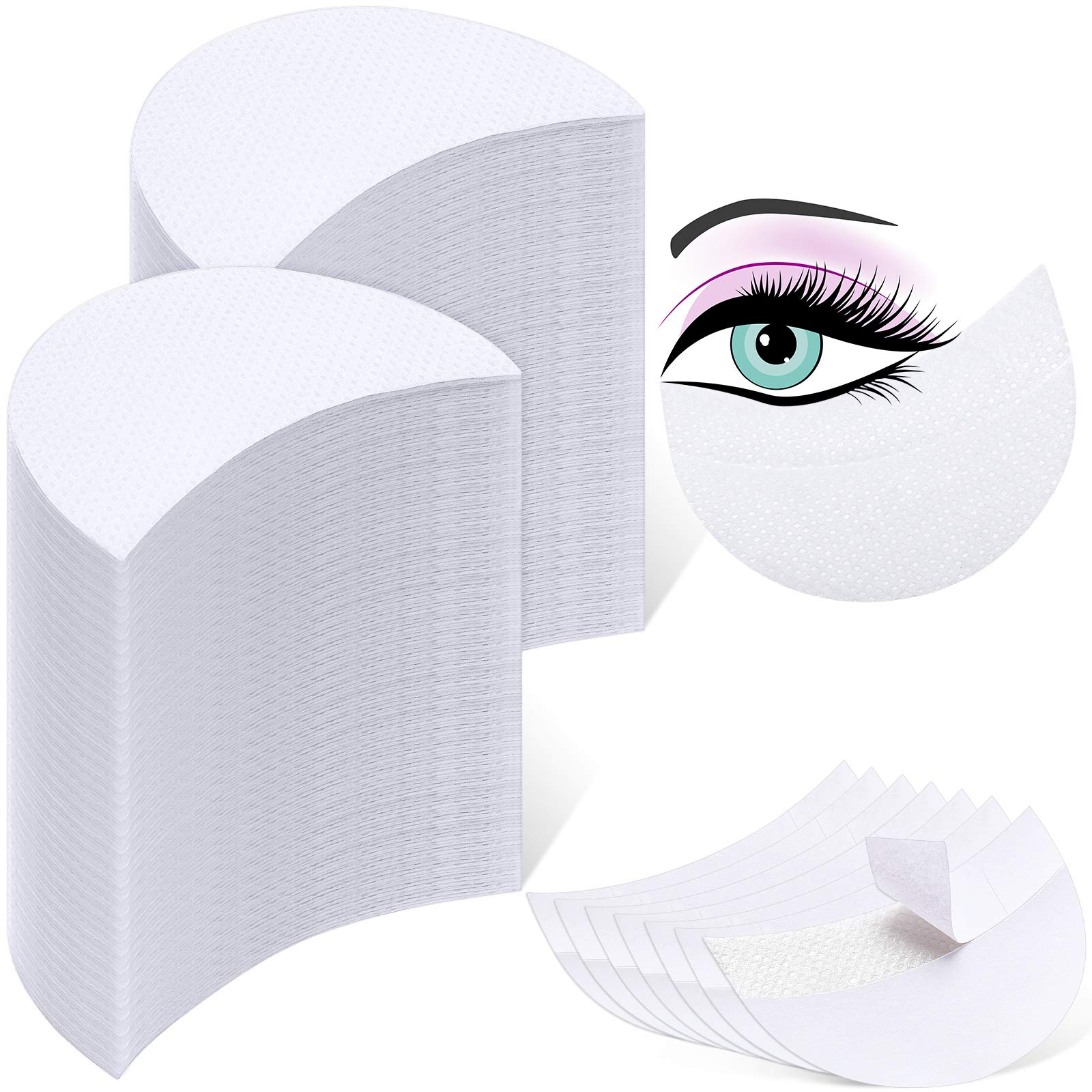 Zhanmai eyeshadow pad shield white half-moon under-eye patch for clean makeup edges