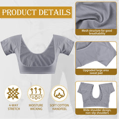 Zhanmai underarm sweat pads mesh-design close-up highlighting breathability.