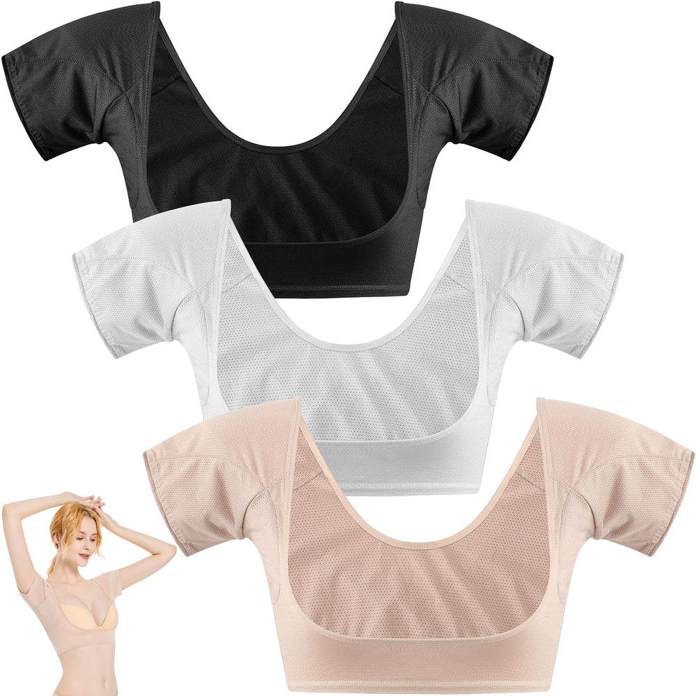 Zhanmai white underarm sweat pads pack protects clothing during daily wear.