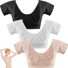 Zhanmai white underarm sweat pads pack protects clothing during daily wear.