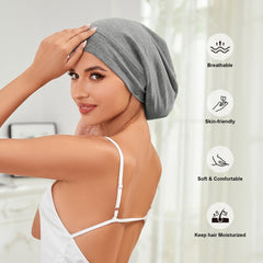 ZHENSILK bonnet with adjustable elastic band for secure fit