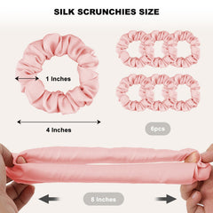 ZHENSILK silk scrunchies pink bun, ideal for overnight wear with minimal friction