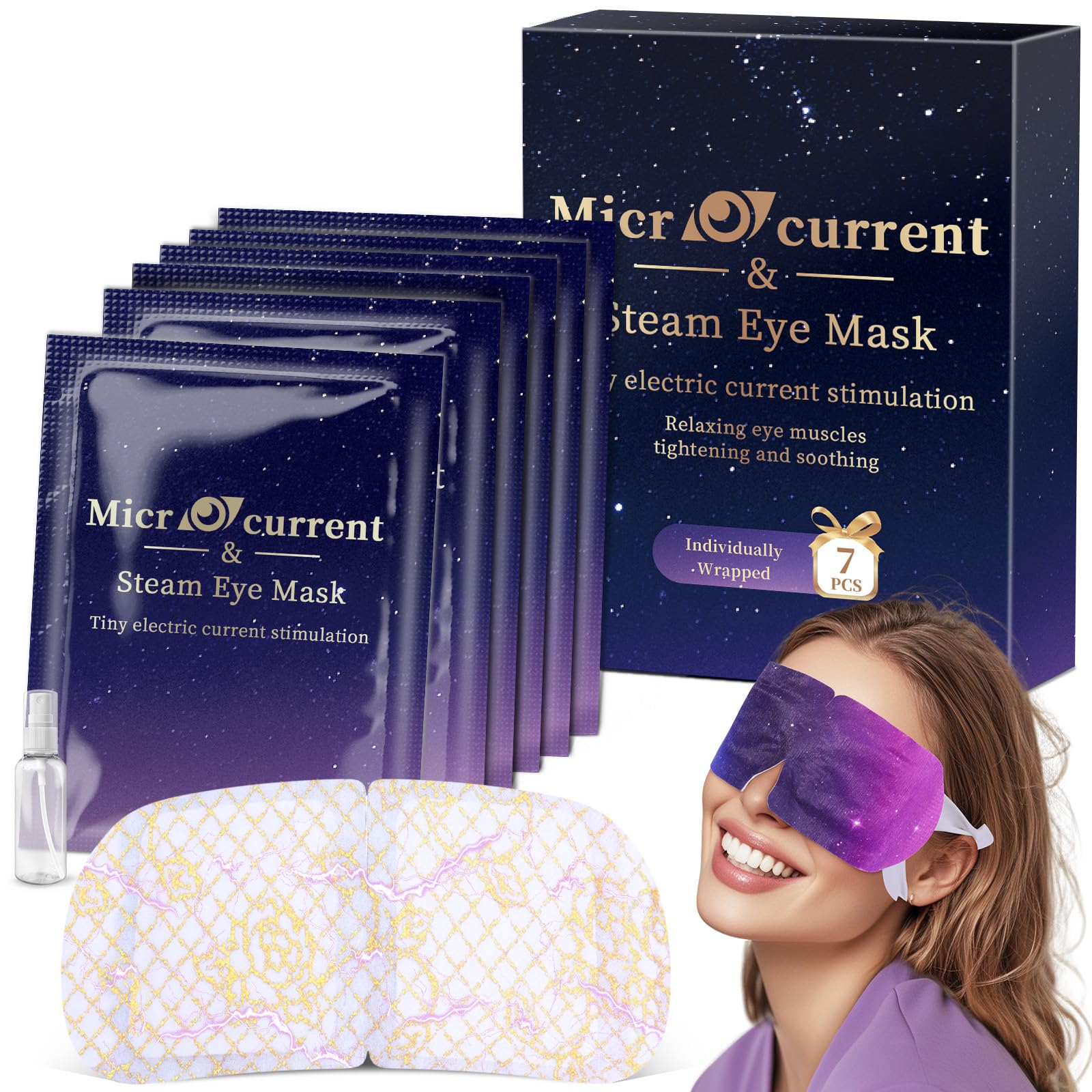 ZHENYEMEI 7Packs heated eye mask soothing eye strain and fatigue