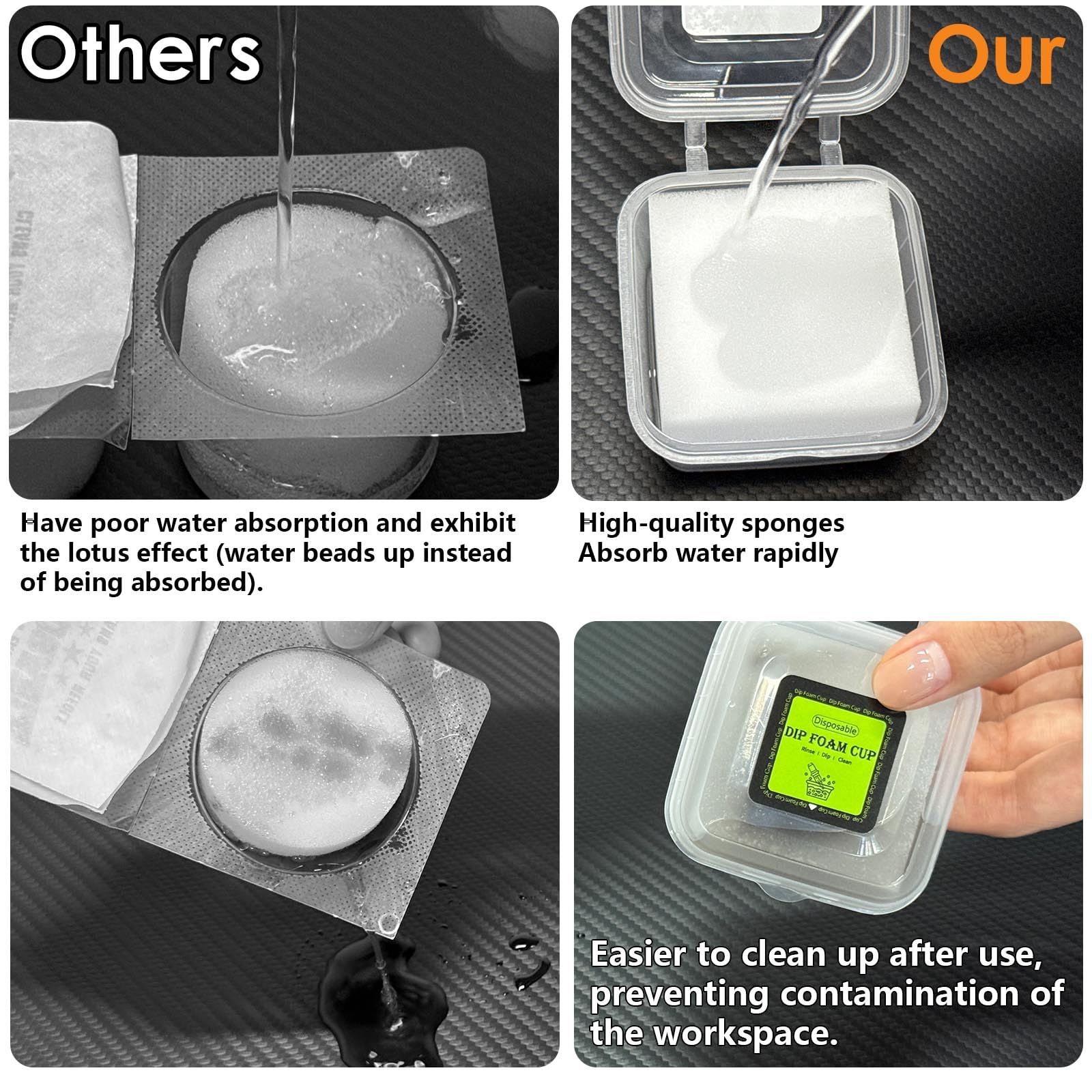 ZHOOGE dip foam cups leak-proof lid for secure transport.