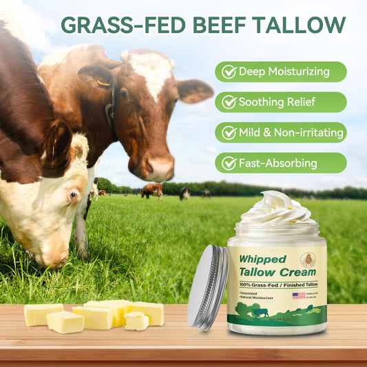 ZIIDII beef tallow texture swatch demonstrates fast-absorbing, non-greasy feel