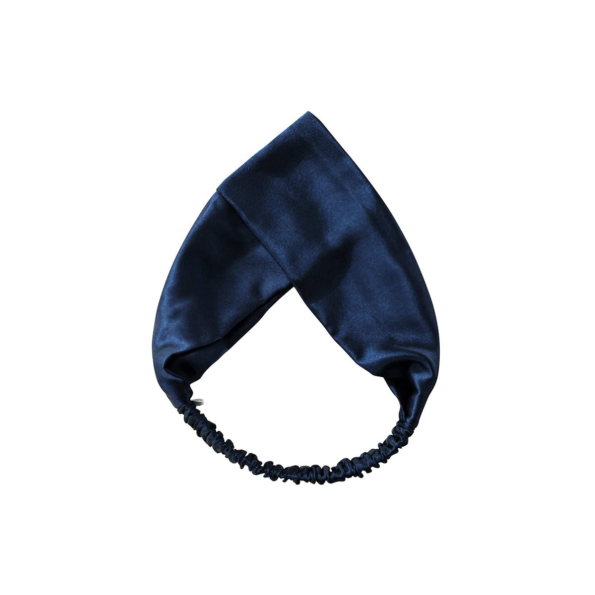 ZIMASILK navy blue silk headband with soft mulberry silk for everyday wear