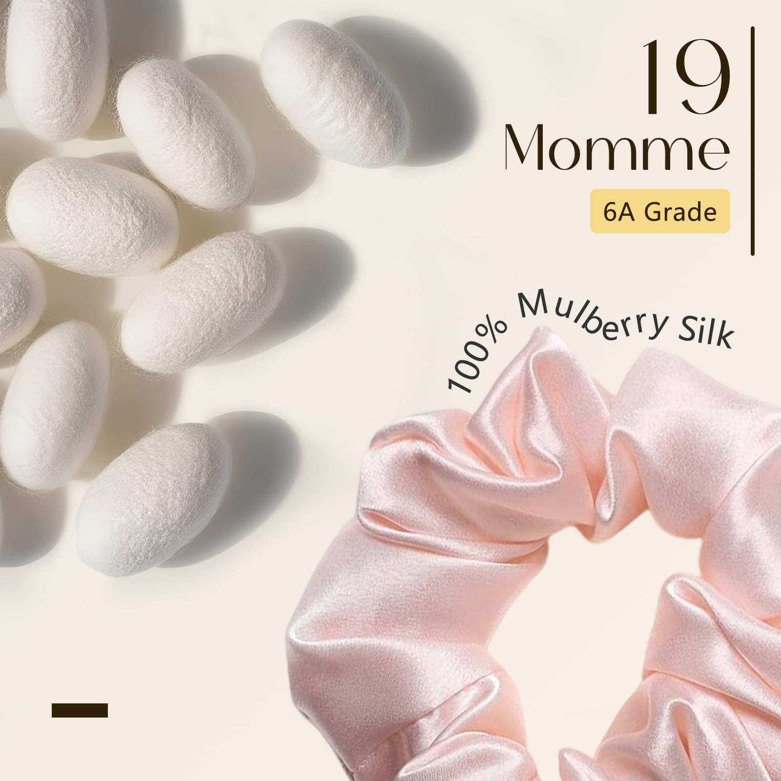 ZIMASILK silk hair scrunchie pink protects moisture while securing styles