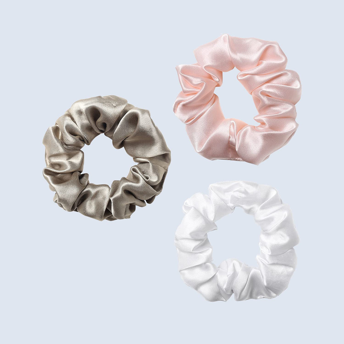 ZIMASILK silk hair scrunchie taupe with gentle glide for snag-free wear