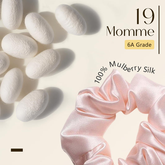 ZIMASILK silk hair scrunchies pink protect moisture during wear