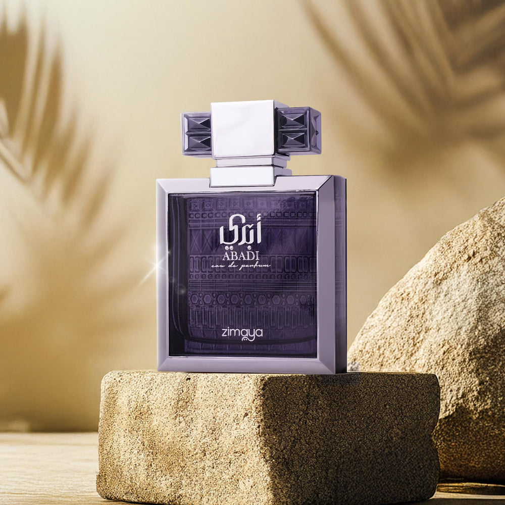 zimaya Abadi Opulent notes lavender and bergamot in a fresh energetic opening