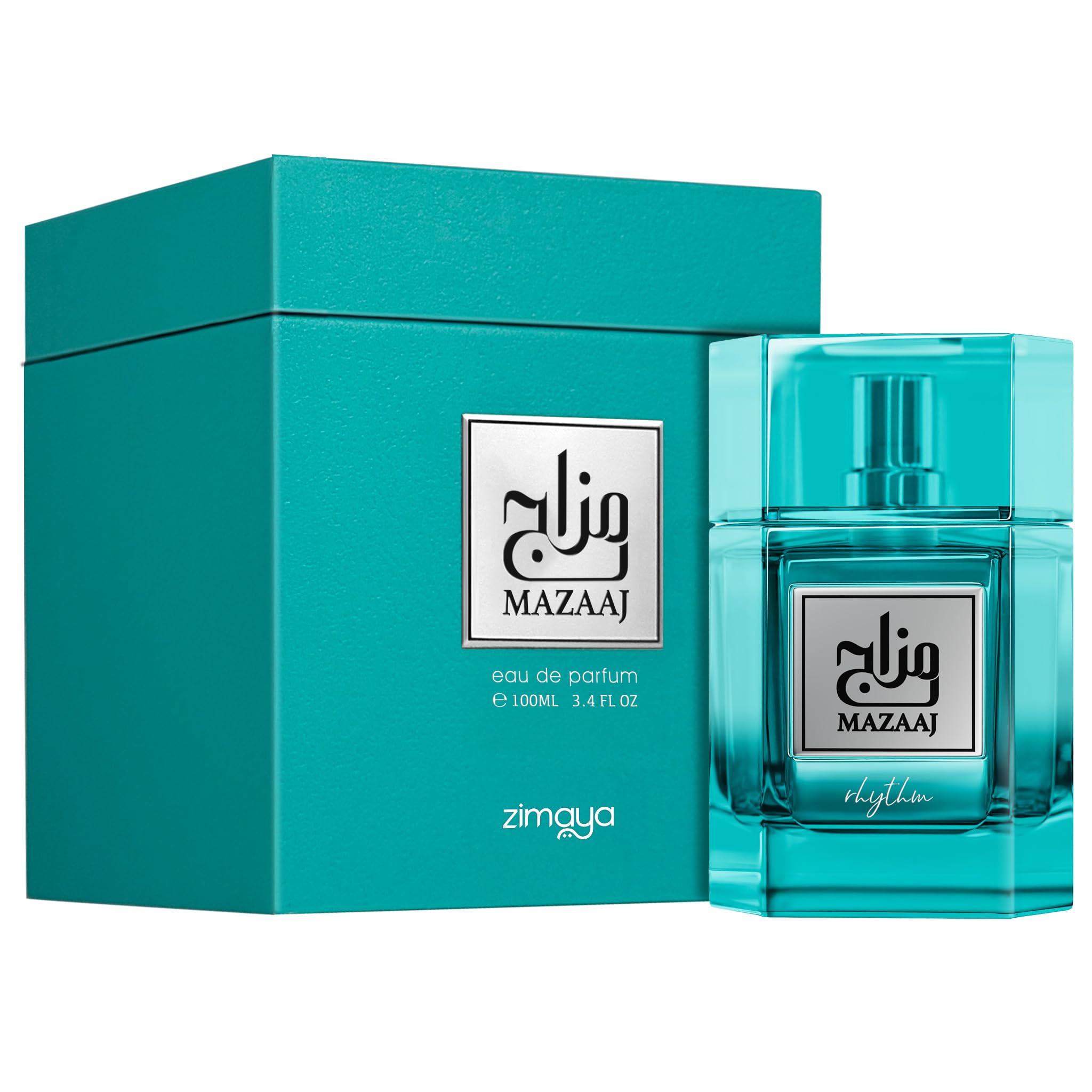 Zimaya Mazaaj Rhythm spray mist, delivering a fresh, uplifting opening.