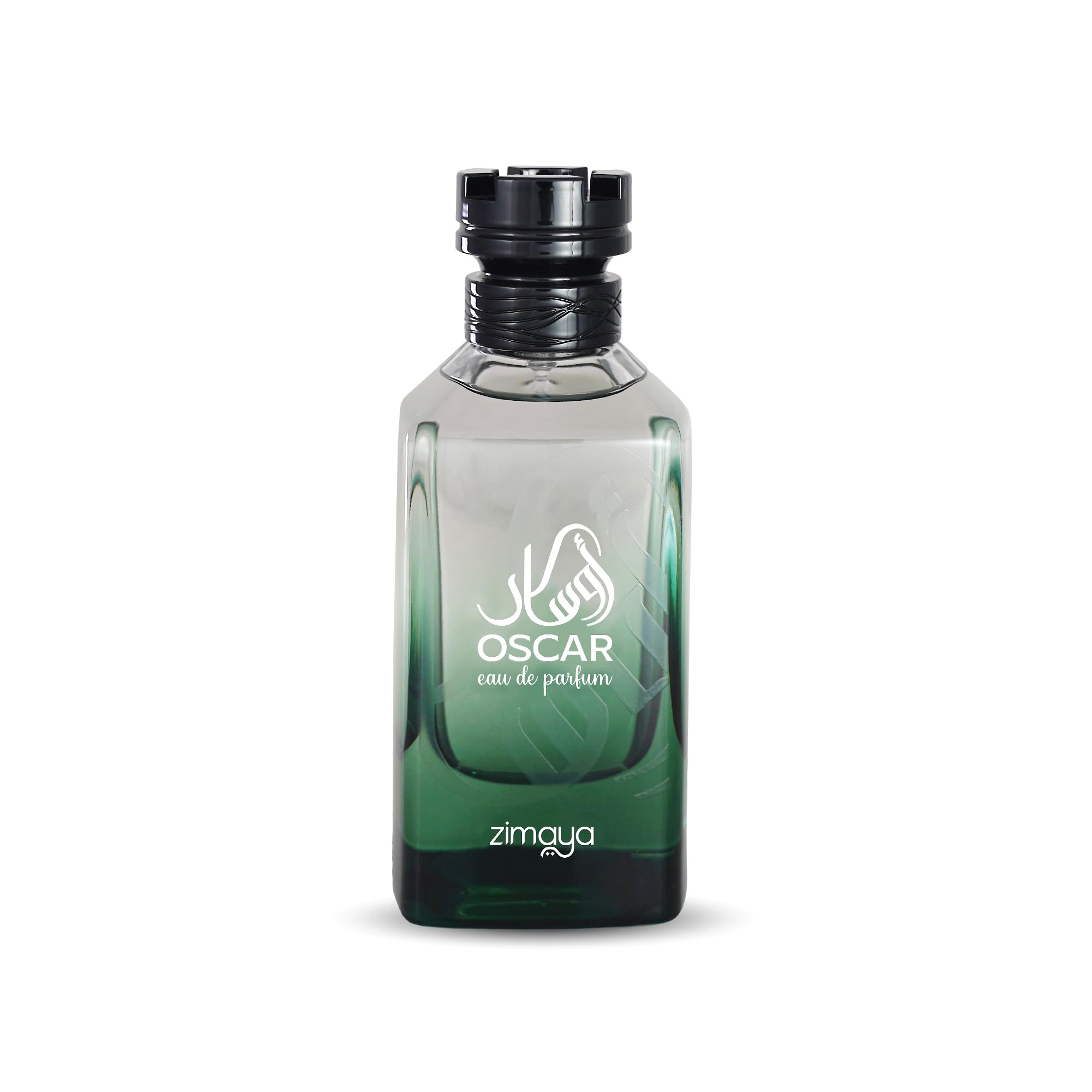 zimaya Oscar for Men bottle close-up highlights bold fragrance for evening wear