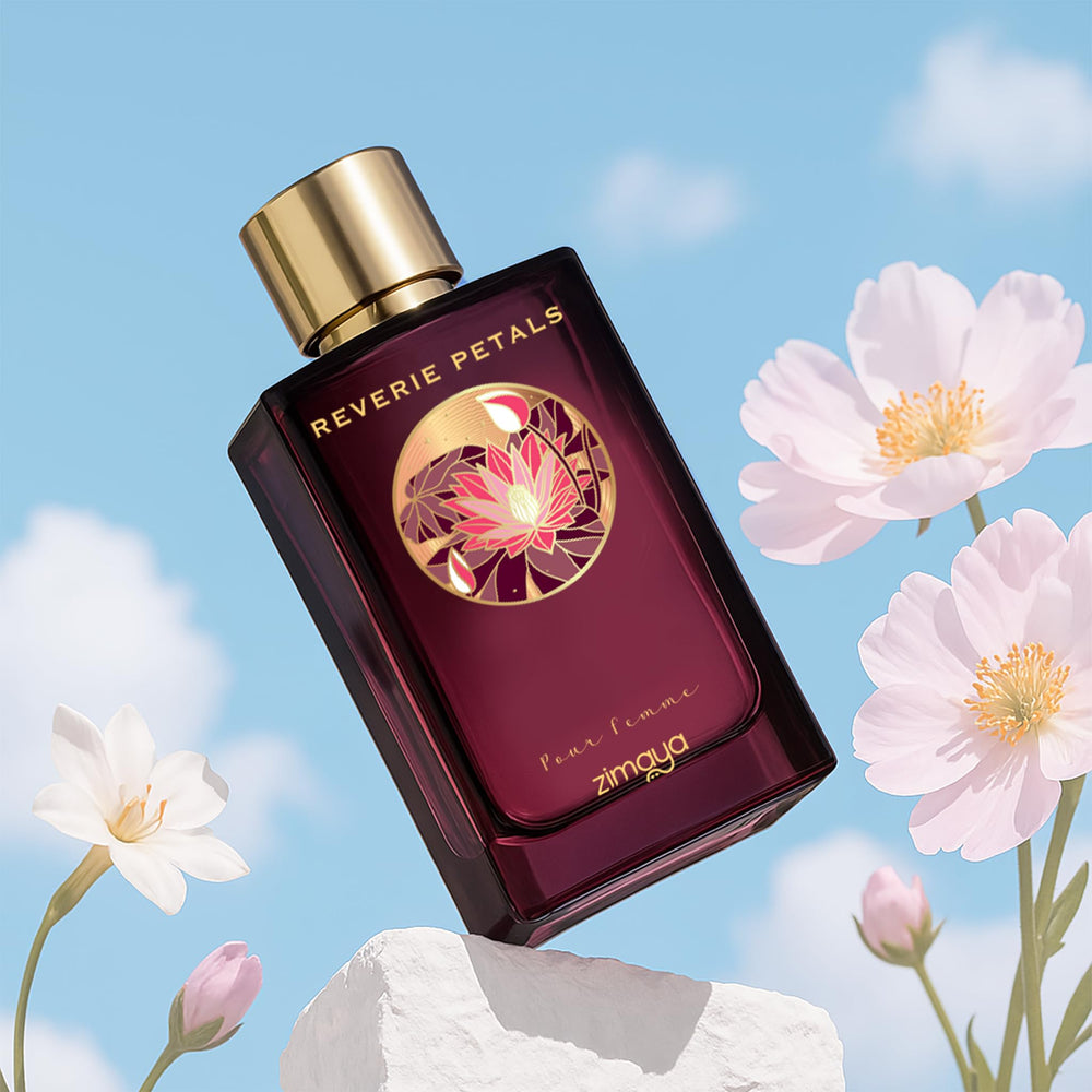 Zimaya Reverie Petals packaging box presents a luxe, gift-ready presentation.