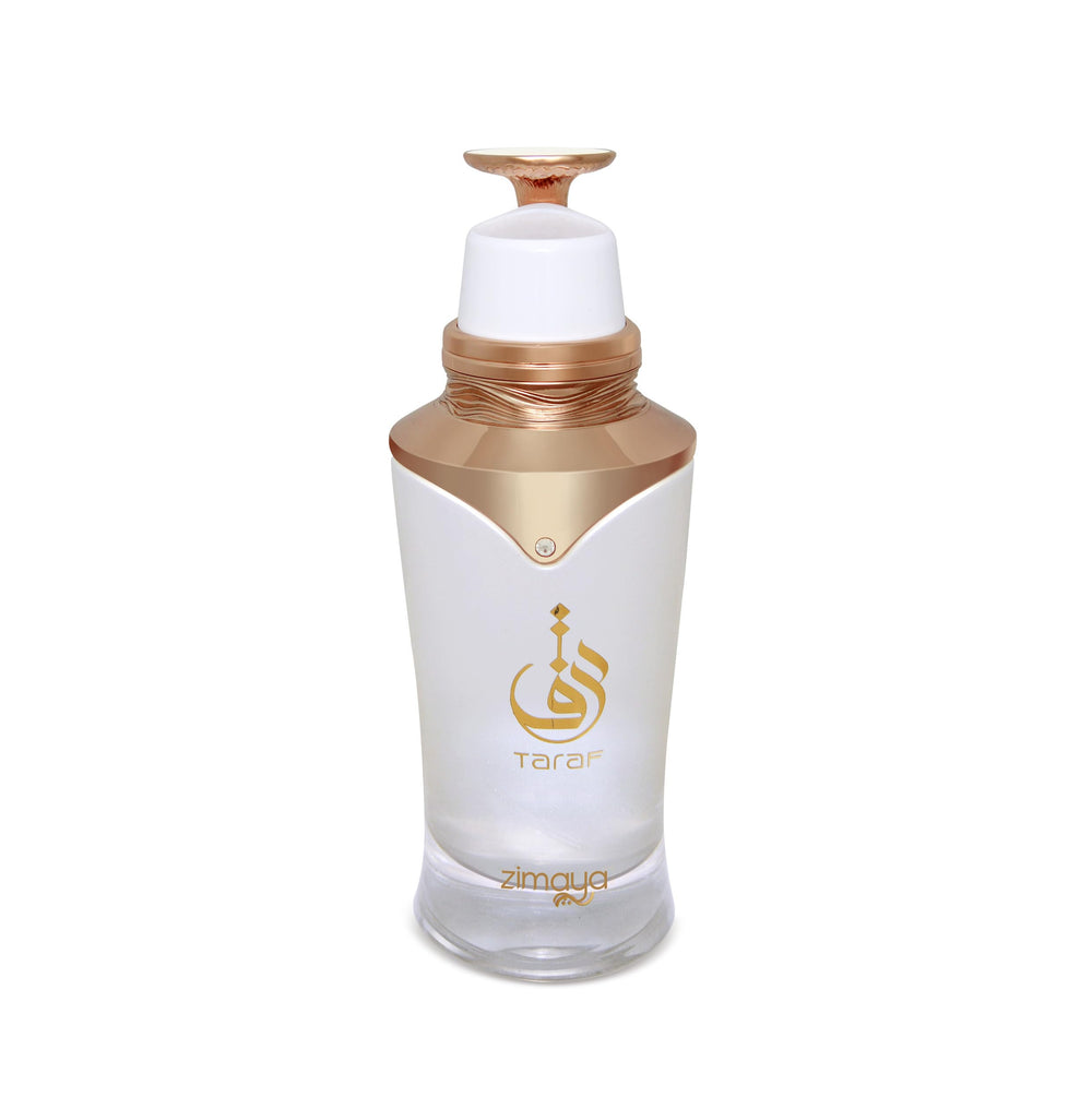 Zimaya Taraf White closeup highlights aquatic-fruity core for everyday freshness.