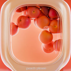 Zimaya Zukhruf Peach Please box closeup, premium unisex fragrance appeal.