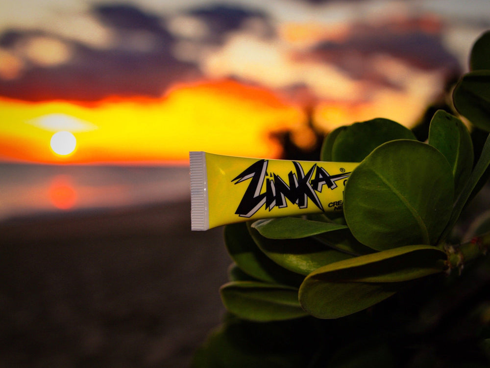 Zinka Nosecoat in-use shot emphasizes sun-block visuals