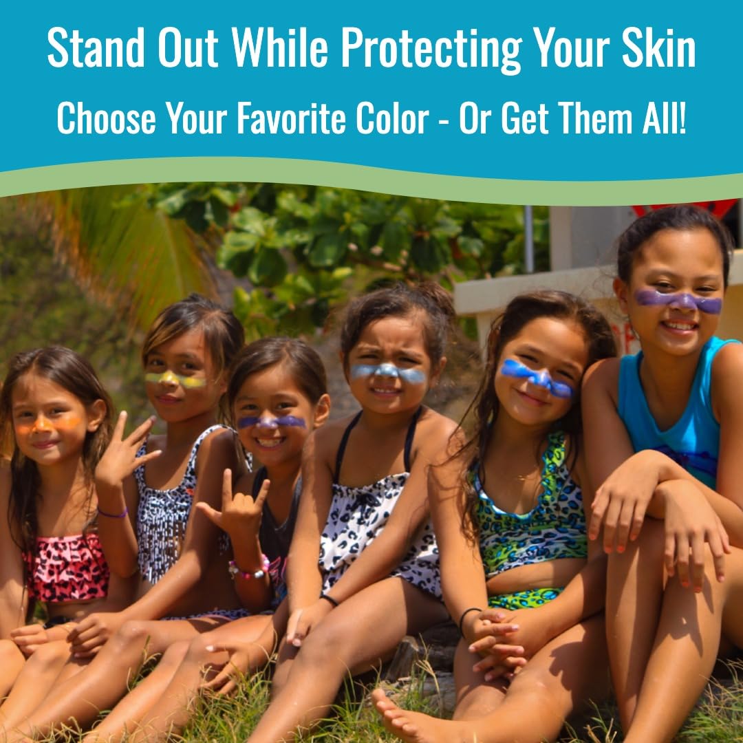 Nose and face coverage in windy, wet conditions using Zinka colored sunblock.