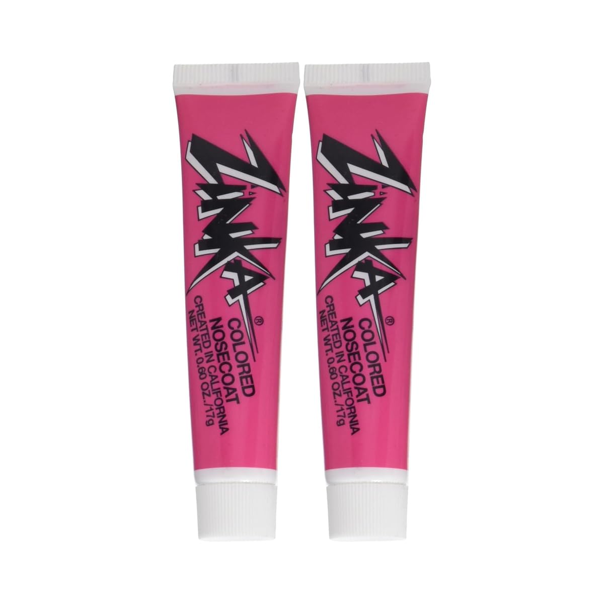 Zinka Nosecoat pink 2-pack bottle with zinc oxide protection for nose and face.