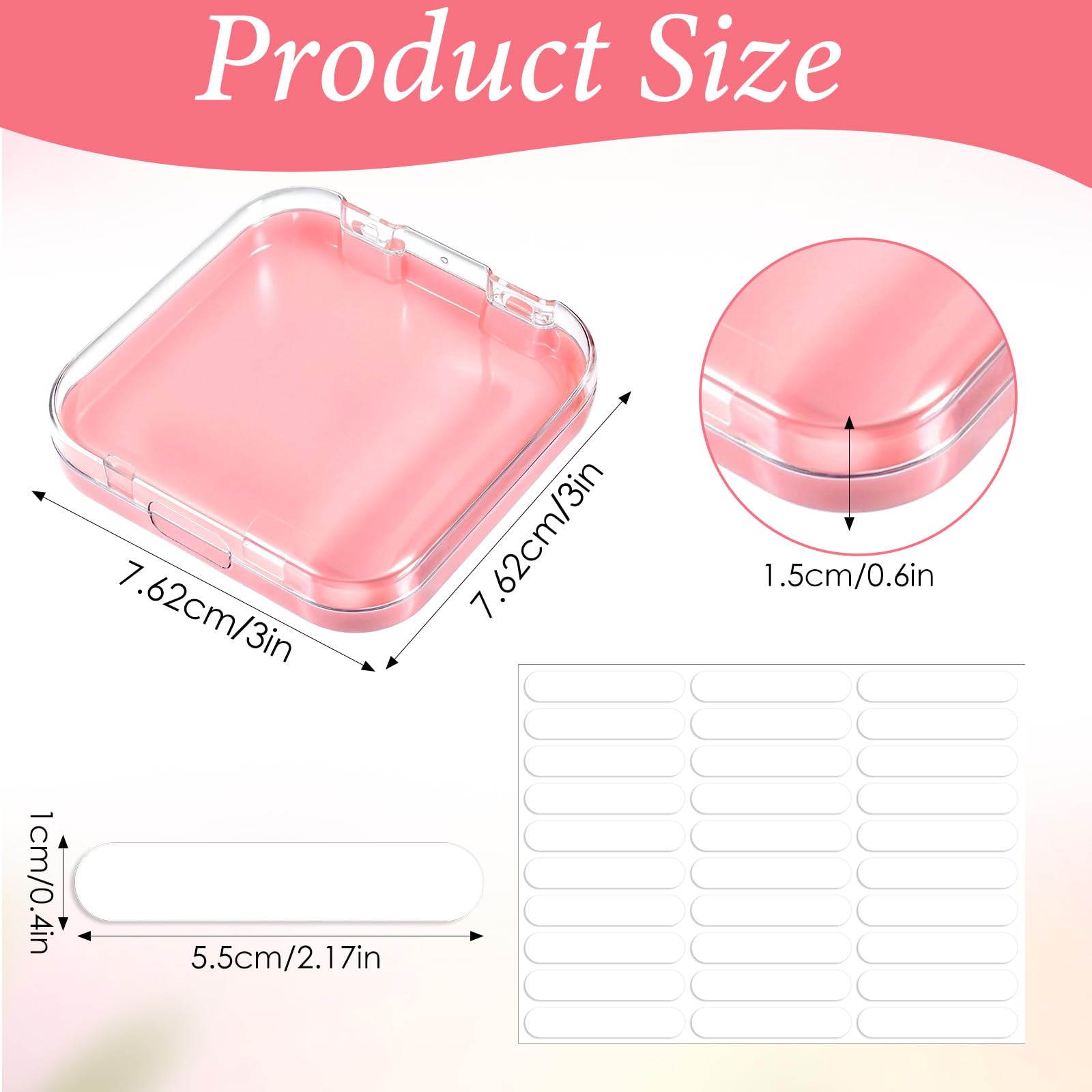 Zisiueel double-sided adhesive tape included for secure nail presentation.