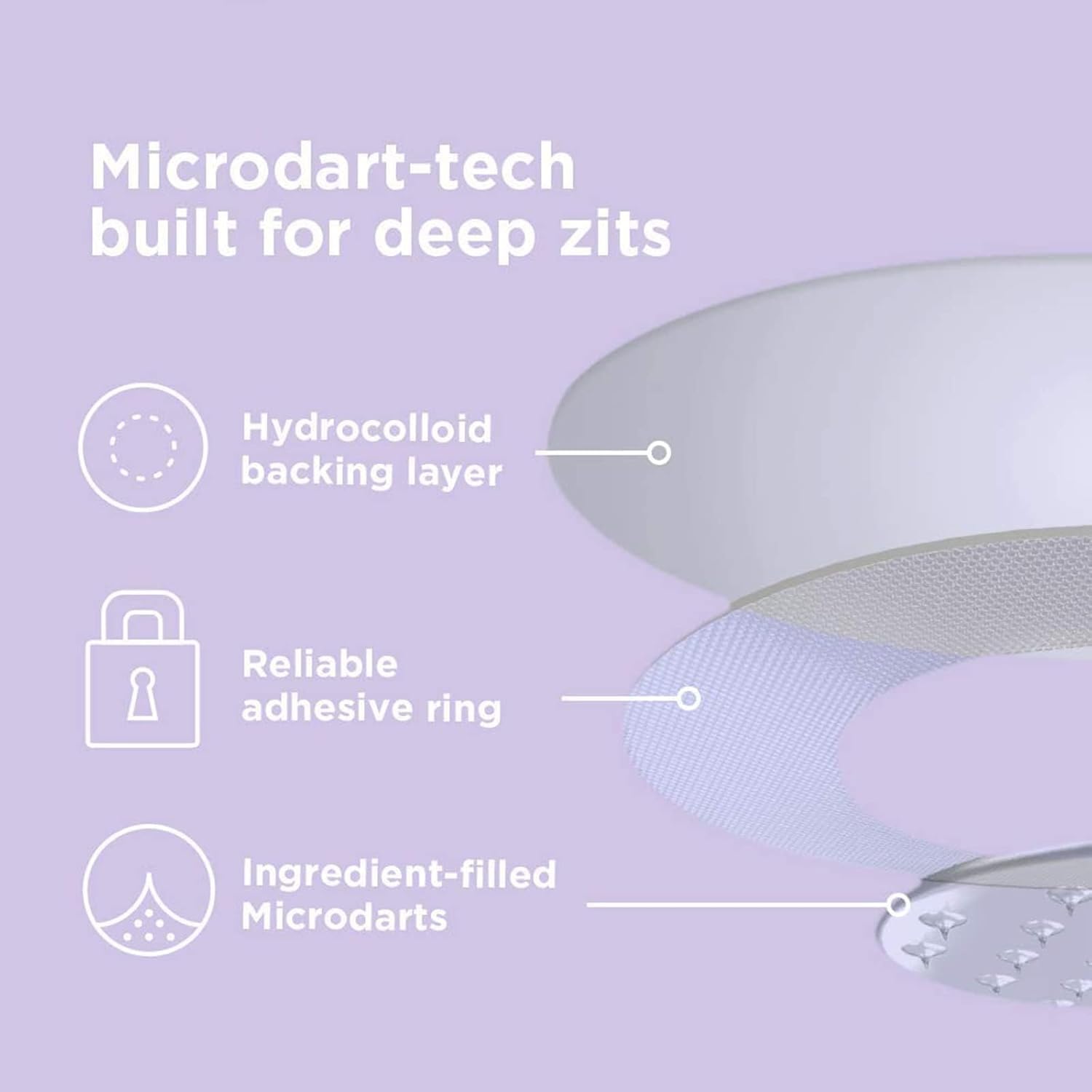 ZitSticka Hyperfade patch packaging with microdarts display for at-home skincare routine