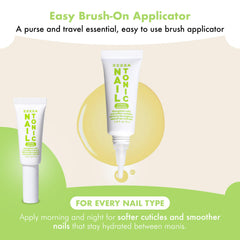 Zizia Botanicals Citrus Nail Tonic on cuticles showing softened skin.