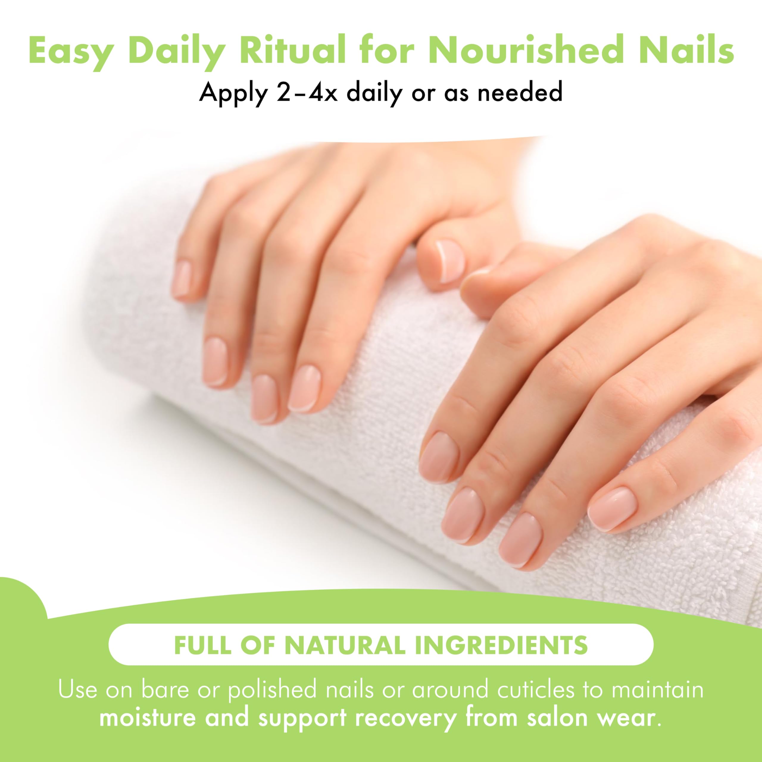 Zizia Botanicals Citrus Nail Tonic close-up of quinoa and rice protein actives.