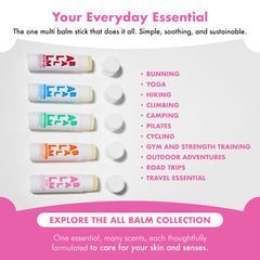 Zizia Botanicals Rose Multi All Balm Stick travel-ready in a compact tube.