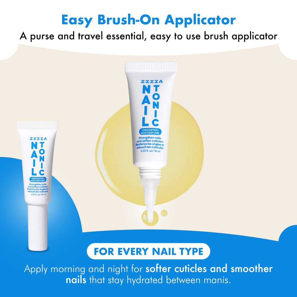 Zizia Botanicals Unscented Nail Tonic ingredients highlight apricot kernel and jojoba oils.