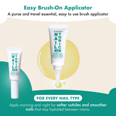 Zizia Forest Nail Tonic oil texture shows fast non-greasy absorption
