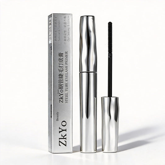 ZkYo Beauty steel-tube eyelash primer bottle for even coverage.