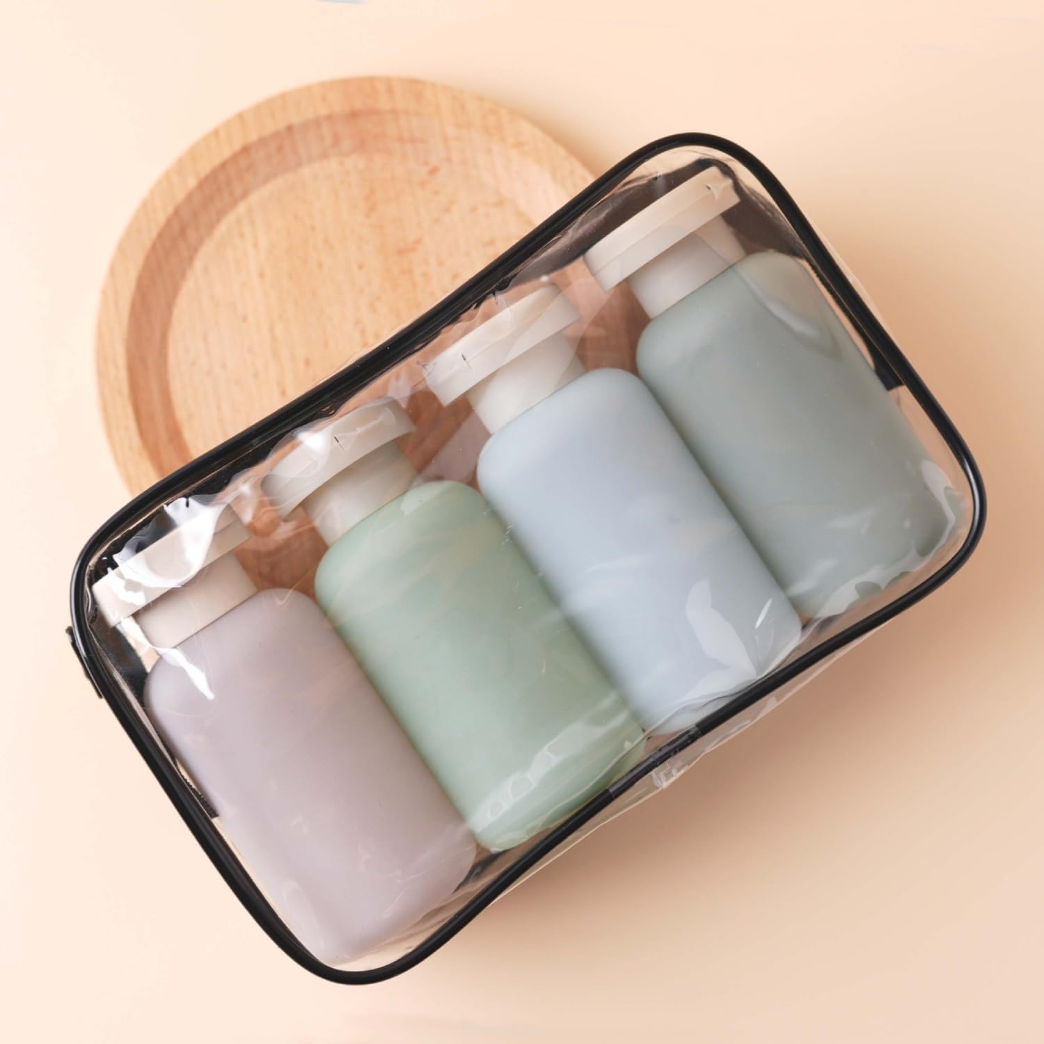 ZLSSETEC Forest Series travel bottles ideal for shampoo and conditioner.