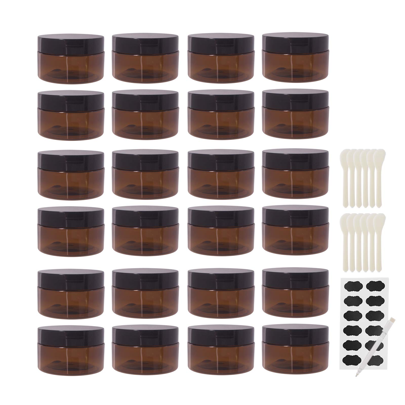 zmybcpack amber jar with black lid protects light-sensitive cosmetics on the go