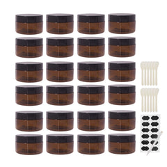 zmybcpack amber jar with black lid protects light-sensitive cosmetics on the go
